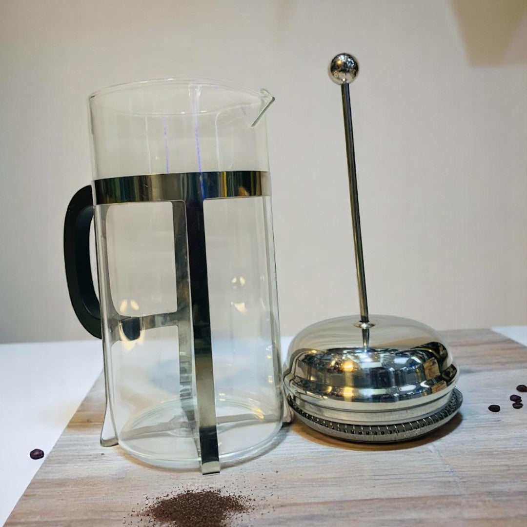 ☕✨ Prensa Francesa 600 ml – Acero Plateado ✨☕