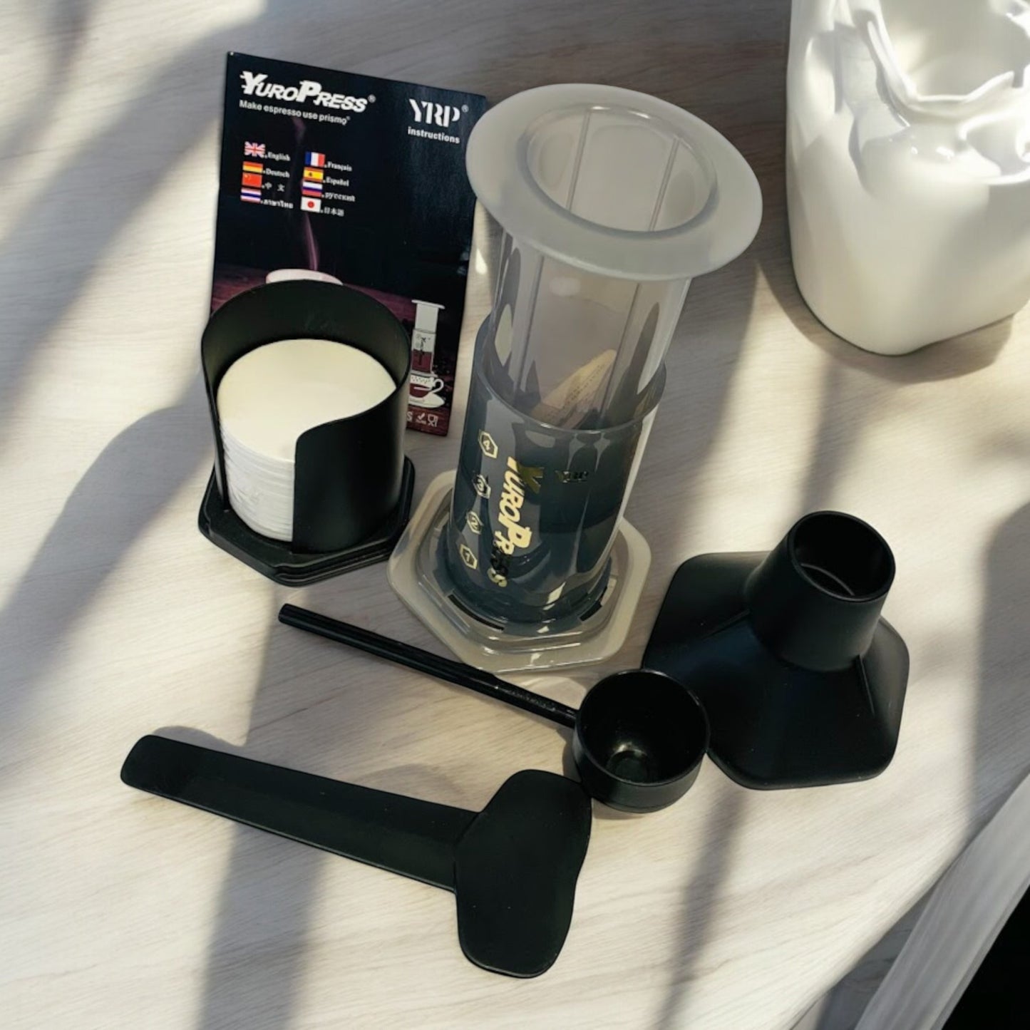 EuroPress Coffee Maker – Kit Completo con 300 Filtros Desechables