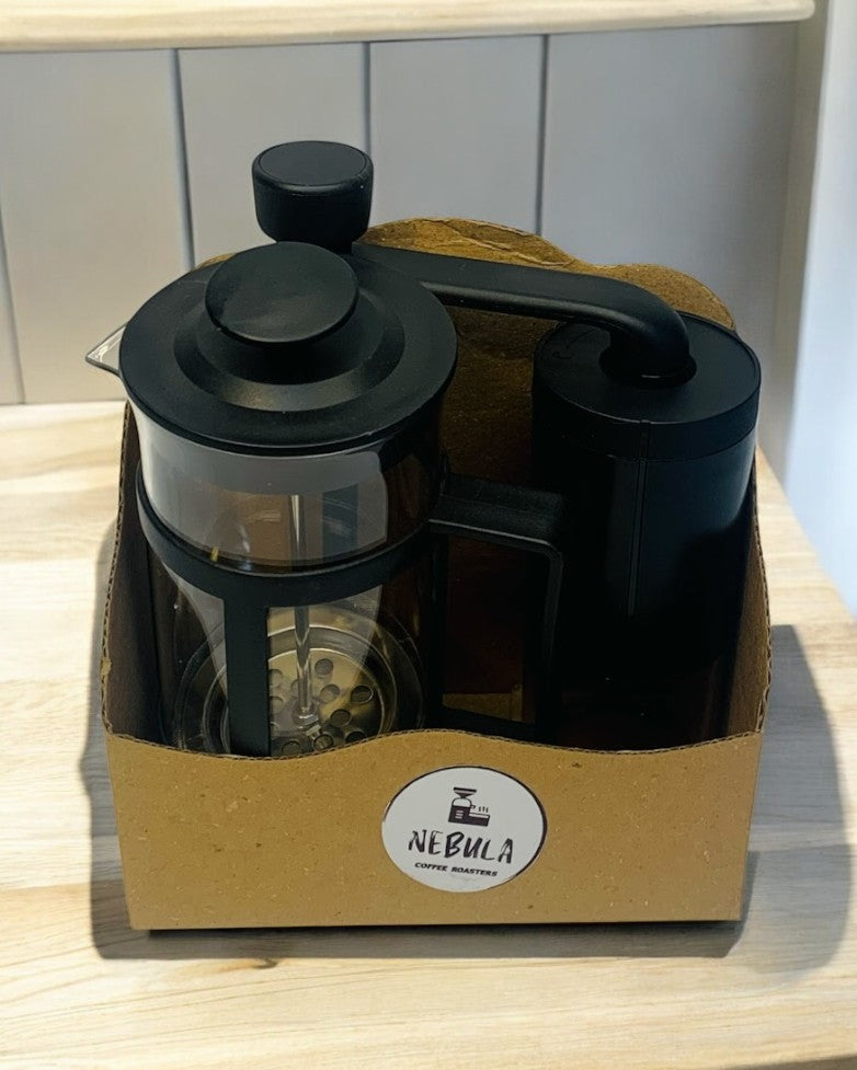 ☕ Combo Nébula – Prensa Francesa + Molino Manual (350 ml)
